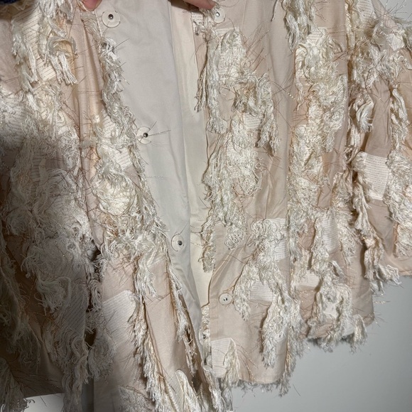 2022 spring purificacion garcia FRINGED BALLOON SLEEVE Jacket size XS - Picture 9 of 15